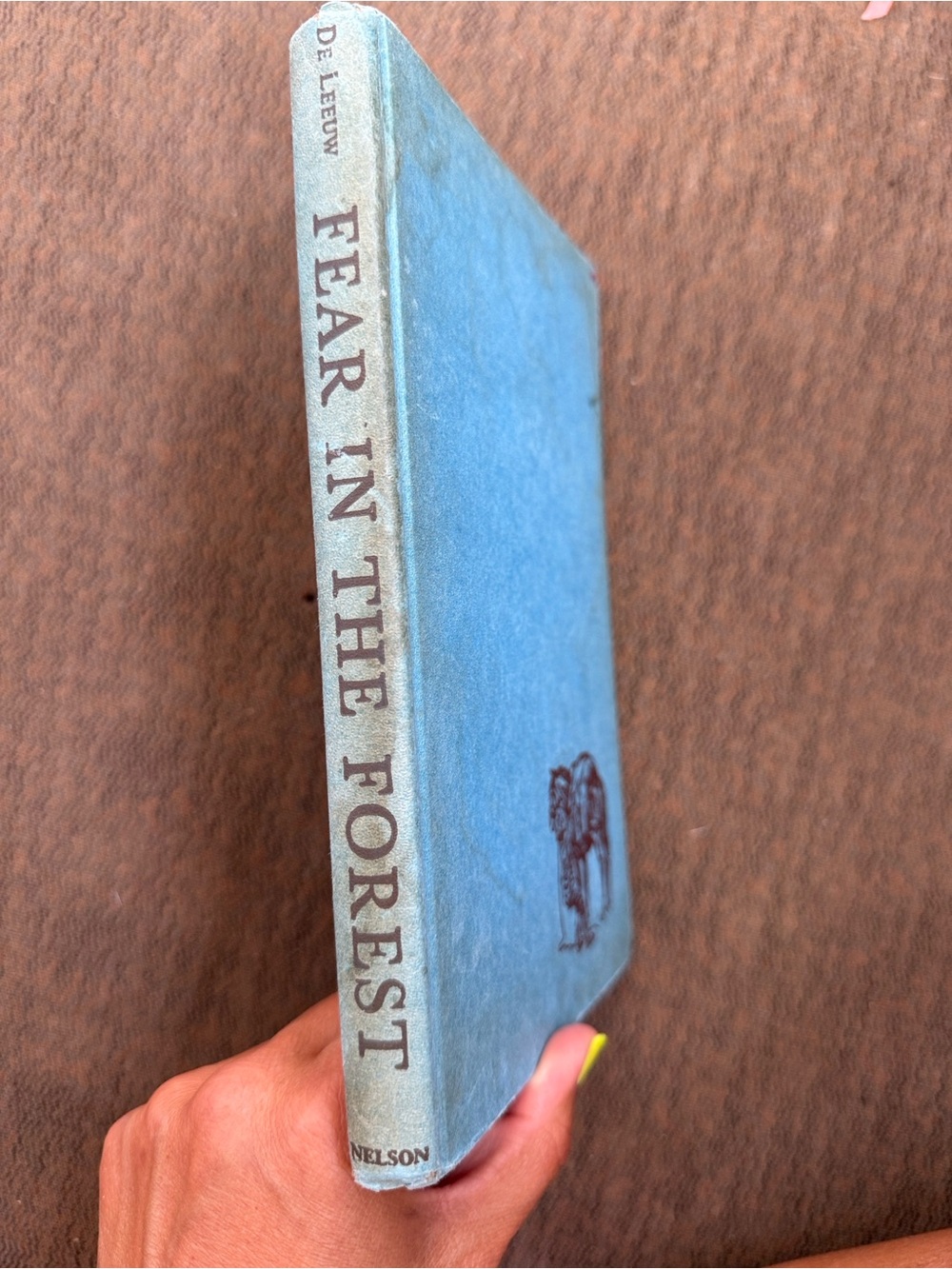 Vintage "Fear in the Forest" Blue Hardcover Book